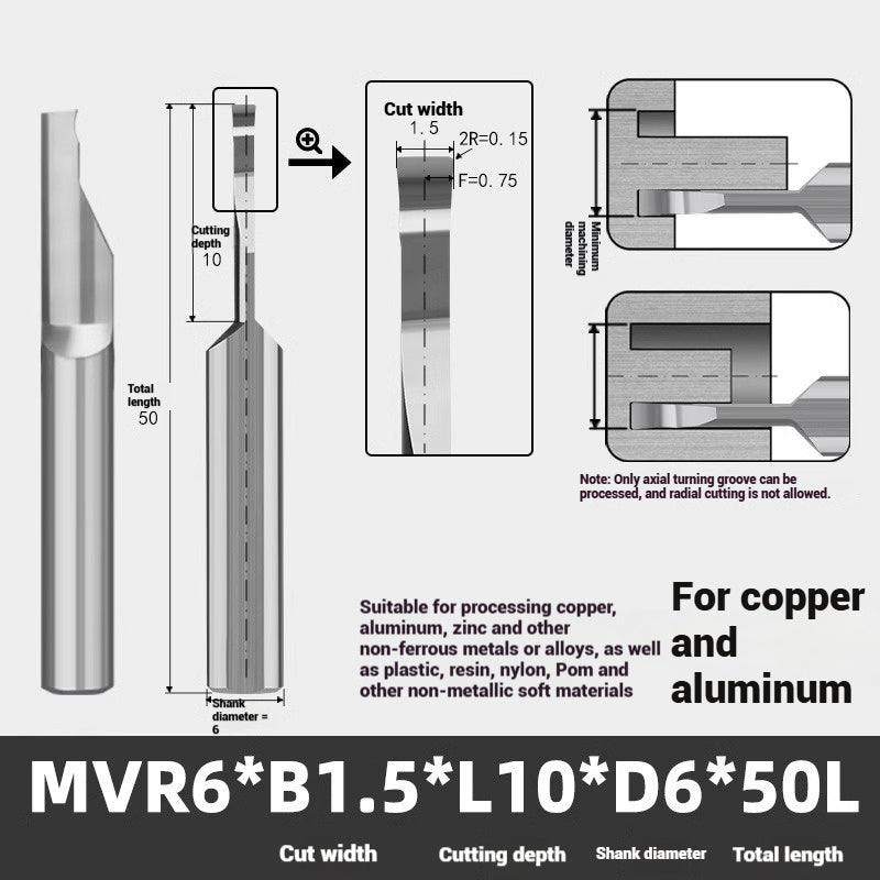 1139-MVR tungsten steel alloy large depth of cut groove cutter stainless steel, copper and aluminum with small hole coating boring cutter anti-vibration face groove cutter Shandong Denso Pricision Tools Co.,Ltd.